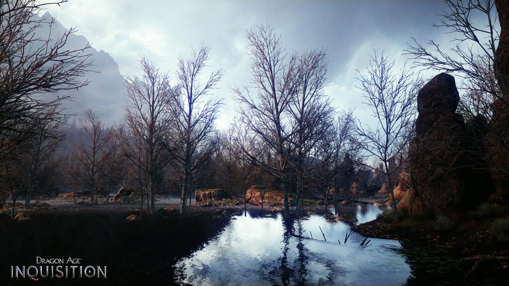 В кадр из новой Dragon Age попал пруд у подножья горы - Изображение 1 В кадр из новой Dragon Age попал пруд у подножья горы - Изображение 1