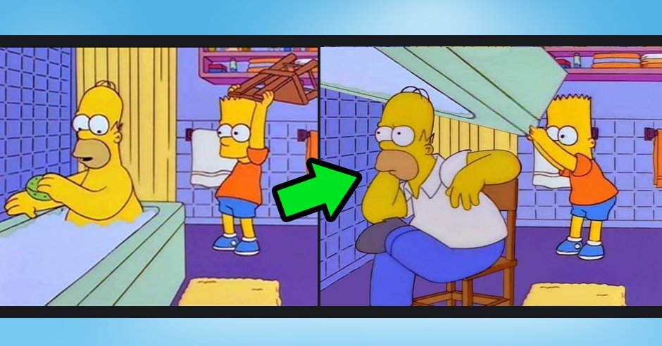 Барт Симпсон ударил Гомера стулом по голове. И даже это стало мемом!. - Изображение 5