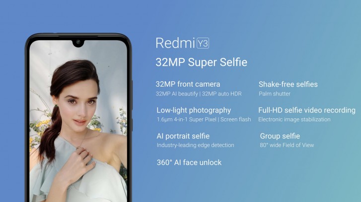 Xiaomi представила недорогой селфифон Redmi Y3 с фронтальной камерой на 32 мегапикселя | SE7EN.ws - Изображение 2